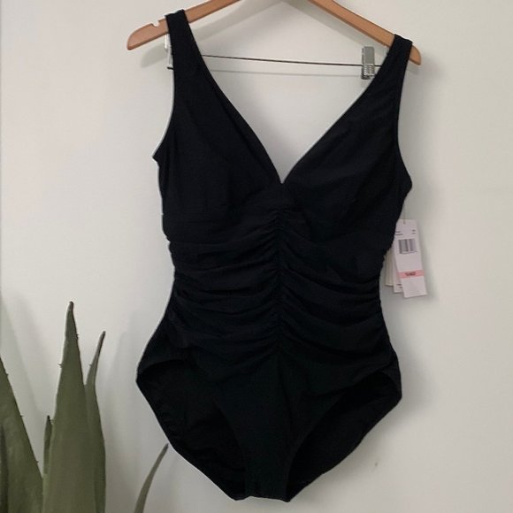 Contours by Coco Reef V-Neck Bra Sized Underwire One Piece Sz 16 / 40D - Picture 3 of 13